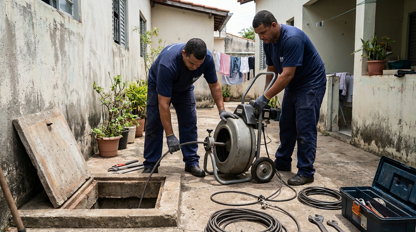 Desentupimento de Coluna Sanitária em Cabo Frio‑RJ